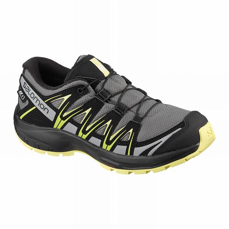 Chaussures De Randonnée Salomon Enfant Noir - Salomon XA PRO 3D CLIMASALOMON™ WATERPROOF - France (5